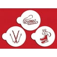 thumbnail image 2 of Designer Stencils Winter Sport Cookie Stencils, (Sled, Ice Skates and Skis), Beige/semi-transparent, 2 of 5