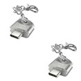 thumbnail image 2 of Becaristey Type-c to USB 3.0 Adapter Mobile Phone Fast Data Transmission Speed Type-c OTG Converter Type-c to USB Converter silver 2Set, 2 of 6