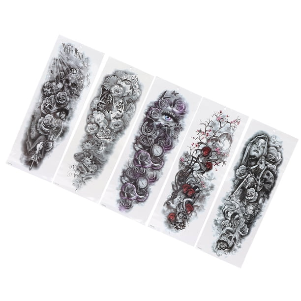 Pegatinas para tatuajes en el brazo, 5 uds., pegatinas para tatuajes temporales personalizadas para brazos completos, pegatinas para tatuajes, parches construidos para el futuro