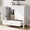 White, variant on PYY 36 Inch Bathroom Vanity with Ceramic Sink, Modern Freestanding Bathroom Storage Cabinet Combo with 2 Doors and 1 Drawer, Easy to Clean, White