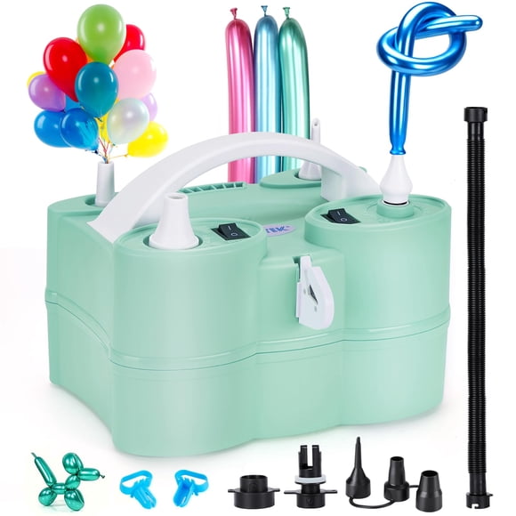 AGPtEK 3-in-1 Air Pump for Inflatables and Balloon Electric Air Balloon Pump 600W for Latex 260Q Foil Balloons with Hose Extension Quick-Fill Inflator Deflator for Air Mattresses, Vac