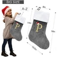 thumbnail image 3 of HOME'S FRIEND Christmas Stockings with Letters, 18 Inch Plush Monogram Christmas Stockings,Name Initial Large Embroidered Stockings,Christmas Tree Dec, 3 of 5