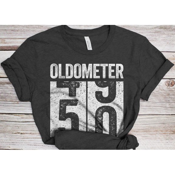 Oldometer 50 TShirt Unisex Funny 50 AF Mens 50th Birthday Shirt Born in 1976 Gift TShirt