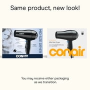 Conair Mid-Size Hair Dryer, 1875 Watts, Concentrator Attachment, Lightweight Design