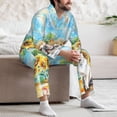 thumbnail image 7 of Naloa French Bulldog Sunflowers Bubbles Men’s Pajamas Set - Long Sleeve Button Down Sleep Shirt and Pajama Bottoms Sleepwear Set-XX-Large, 7 of 7