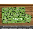 thumbnail image 2 of Printtoo Personalized Placemat & Coaster Set For Kids Toddlers,Birthday Gift For Boys,Gift For Girls,Raccoon-8x11.5 Inch, 2 of 5