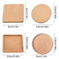 thumbnail image 4 of Beech Black Walnut Wood Coaster Retro Insulation Cup Mat Household Square  Coaster 1PC, 4 of 6