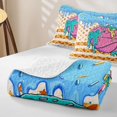 thumbnail image 4 of Homewish Basketball Ice Cream Drip Bed Spread Queen,Waffle Us Flag Queen Coverlet Set,3-Piece, 4 of 7