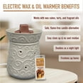 thumbnail image 2 of D'Eco Fragrance Wax Melt Warmer - Electric Scented Tart, Oil & Candle Warmer w 4 Cinnamon Wax Cubes -Plug-in Halogen Bulb Melts Cubes Filling Room w Fresh Scents- Great Wedding Gift, 2 of 5