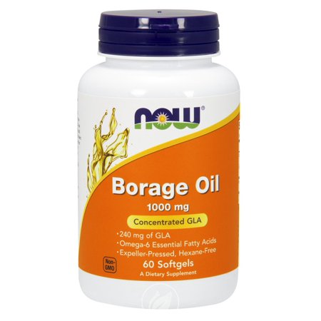 Now Foods - Borage Oil, Highest GLA Concentration, 60 Softgels, Pack of