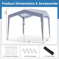 thumbnail image 3 of Costway Abri Extérieur Escamotable 10 x 10 Pi avec Sac à Roulettes Supérieur, Hauteur Ajustable, 3 of 10