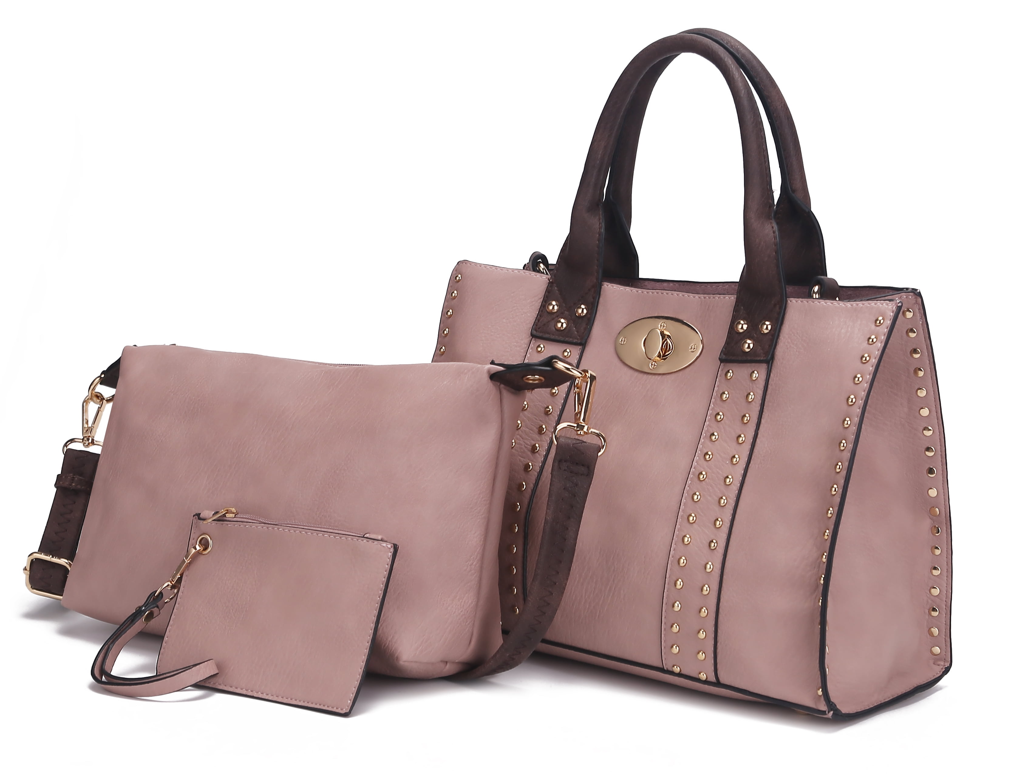 MKF MKF Collection Elissa 3 pc Set Satchel Handbag with Pouch & Coin