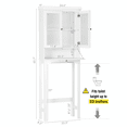 thumbnail image 7 of STAROUS Over-the-Toilet Storage Cabinet with Muro Glass Doors & Tilt-Out Cube, White, 7 of 7