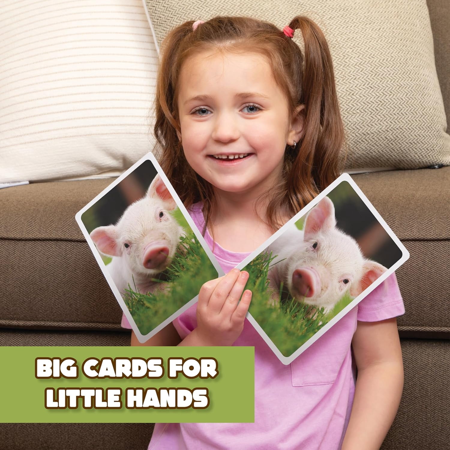 Giant Matching Game, Summer Toys, Game Night, Travel Games, Memory, Learning Game, Jumbo Playing Cards, Card Game for Kids and Adults, Ages 3+