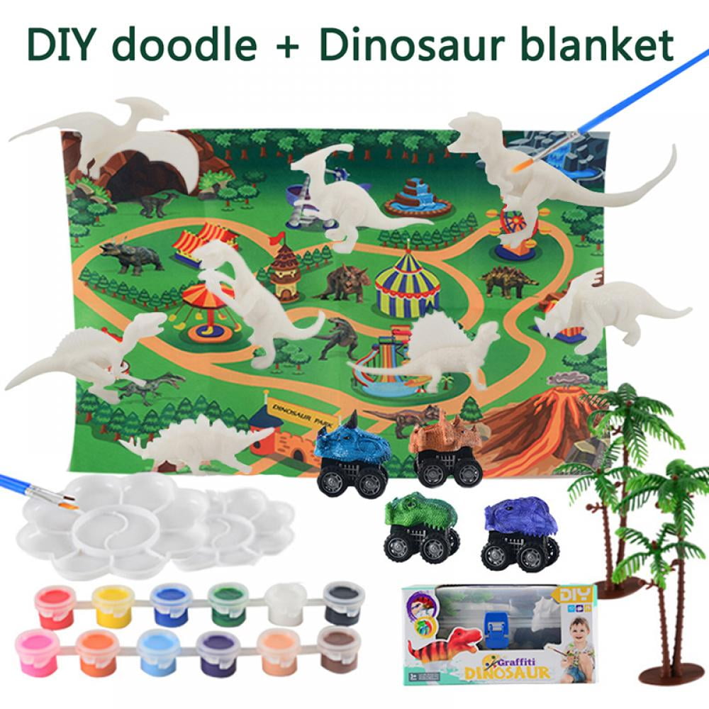 Kids Arts Crafts Set Dinosaur Toy Painting Kit Kids Crafts and Arts Set  Painting Kit - Dinosaurs Toys Art and Craft Supplies Party Favors Gifts for  5, ...