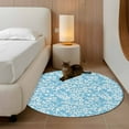 thumbnail image 2 of Small Round Rug 3Ft Washable Non-Slip, Blue Spring Floral Circle Area Rugs for Living Room Bedroom, Farmhouse Flowers Elegant Pastoral Indoor Floor Mats Carpet Runner for Home Decor, 2 of 8