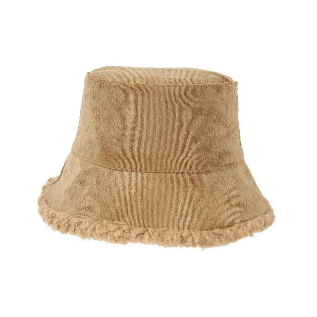 Único Otoño Invierno sombrero Casual suave pescador gorras versátiles térmicas mujeres felpa cubo sombrero para senderismo pesca señoras vacaciones al Baoblaze Sombrero de copa