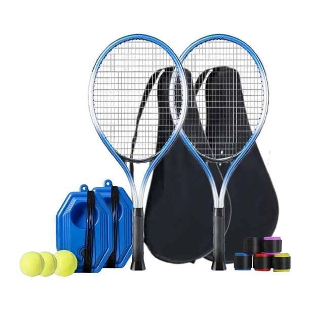 Pelota de entrenamiento de tenis con cuerda elástica, equipo de entrenamiento de tenis para principiantes, reboteador de tenis para 2 piezas de raqueta para adultos
