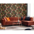 thumbnail image 7 of NextWall Jet Black & Ruby Garden Dance Peel and Stick Wallpaper, 7 of 7