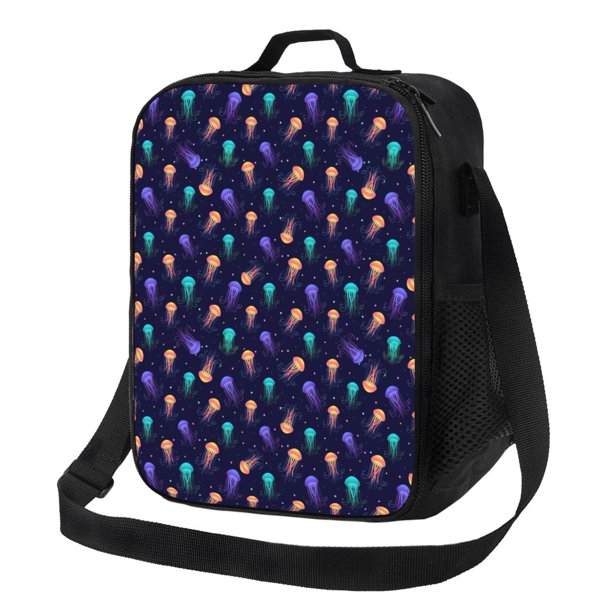 Fotbe Sea Jellyfish Lonchera Bolsa de Almuerzo para Hombres y Mujeres, Lonchera de Gran Capacidad, Bolsa de Almuerzo Reutilizable, Bolsa Térmica Aislante