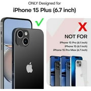 Entronix 2-in-1 Rugged Case Compatible with iPhone 15 Plus with Screen Protector, Pink