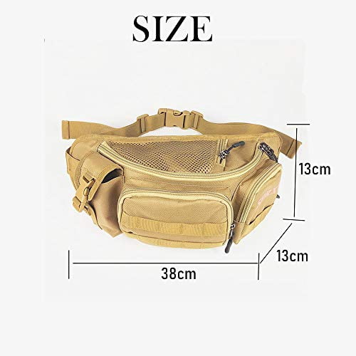 Fishing Bag Portable Outdoor Fishing Tackle Bags Multiple Waist Bag Fanny Pack Metal Detecting Bag
