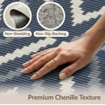 thumbnail image 6 of ODIKA Herringbone Interlocking Zigzag Stripes Boho Bordered Diagonal Non-Slip Chair-Friendly for Home Office, Hallway, Laundry Room, 6 of 7