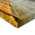 thumbnail image 2 of Ambesonne Countryside Fitted Sheet, Timber Bridge Traveling, Full Size, Mustard Tan Green, 2 of 3