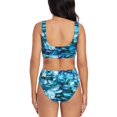 thumbnail image 3 of Rocae Blue Kyanite for Bikini Set for Women Two Piece Sexy High Swimsuits Split Crossover Bikini Small, 3 of 9
