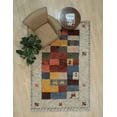 thumbnail image 2 of EORC Beige Hand Knotted Wool Traditional Modern Knot  Rug, 6' x 9', 2 of 4