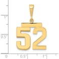thumbnail image 3 of 14K Yellow Gold Medium Polished Number 52 Charm Made In United States mp52, 3 of 6