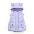 thumbnail image 4 of KAUOD Boys Girls Puffer Vest Zip up Sleeveless Hooded down Jackets Kids Plain Warm Outdoor Windproof Outwear with Pockets, 4 of 4