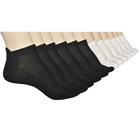 ELYFER Unisex Thin Bamboo Fiber Ankle Socks 12 Pairs - Seamless Toe, Lightweight, Comfortable, Breathable Low Cut Athletic Sports Socks for Men and Women