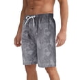 thumbnail image 6 of APTRO Mens Swim Trunks 9'' Mesh Liner Quick Dry Swim Shorts Board Shorts Summer Beach Shorts Gray01 MK268 4XL, 6 of 7