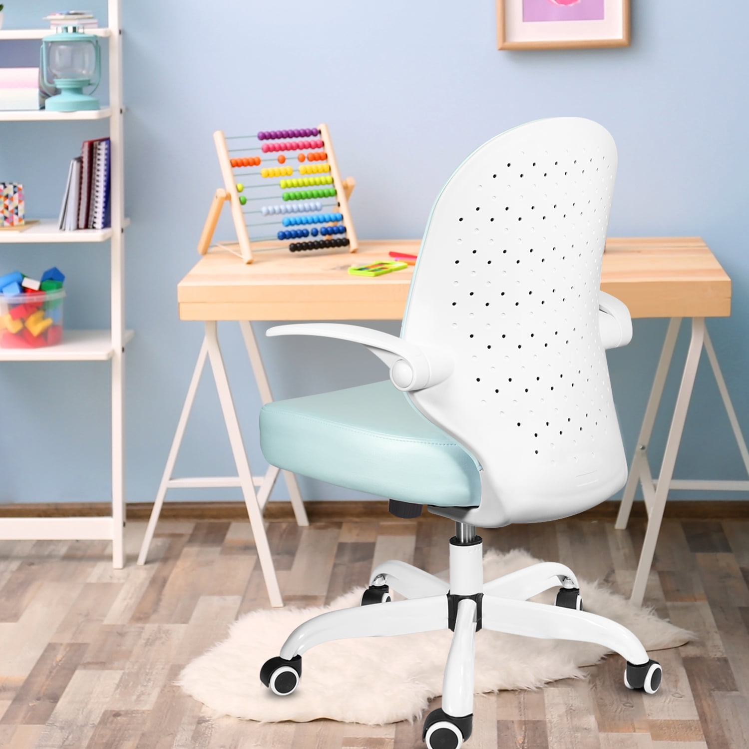 SeekFancy Office Desk Chair, PU Leather Ergonomic Computer Task Chair