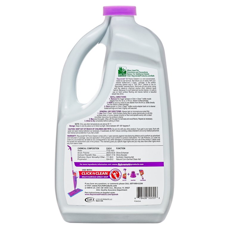 Rejuvenate Fresh Scent No-Bucket Floor Cleaner, 64 Fluid Ounce 