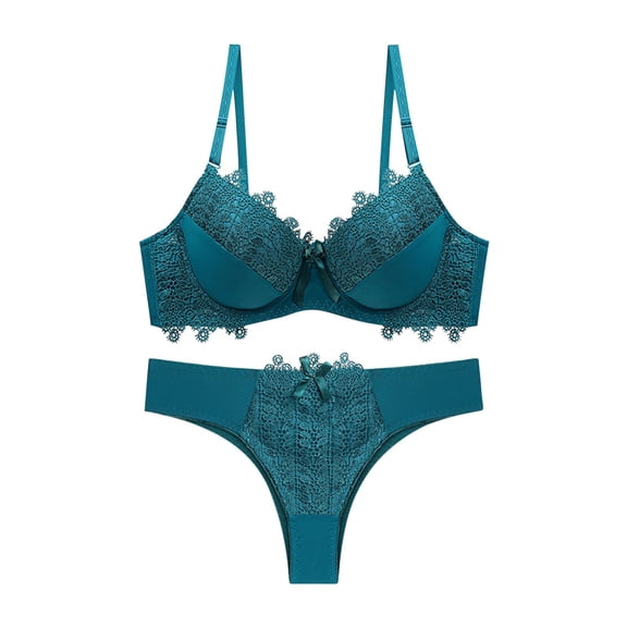 snilers Bras for Women 2 Piece Sets Lace Push Up Bras and Panty Set Underwire Bralettes and Underwear Set Outfits