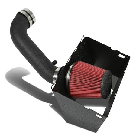 For 09-14 Dodge Ram 5.7 HEMI Black Cold Air Intake Pipe+Heat Shield+Filter System 10 11 12