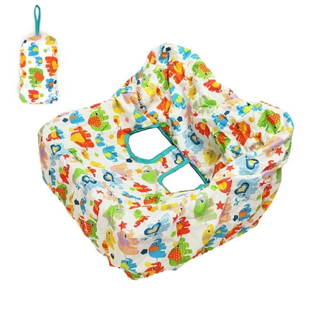 2-in-1 Shopping Cart Cover for Babies & Toddlers - High Chair Seat Cover for Restaurants &