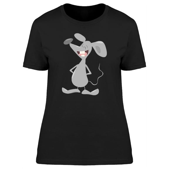 Adorable Mouse Cartoon T-Shirt Women -Image by Shutterstock, Female Medium