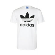 Adidas Mens Trefoil Logo Graphic Athletic Short Sleeve T-Shirt, Black, Size M