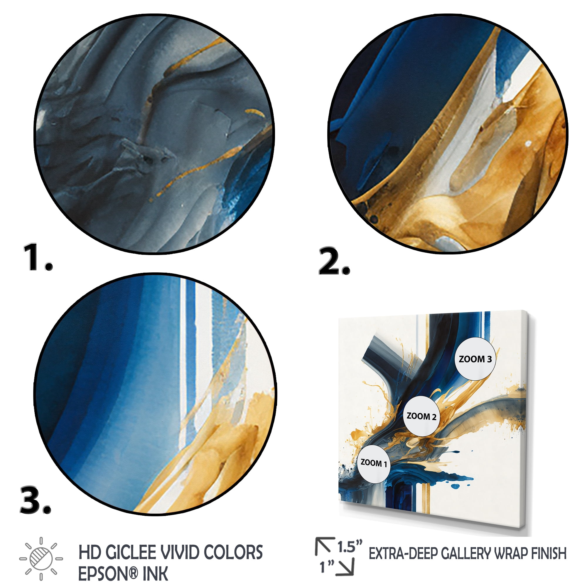 Designart Stylish Spiral Abstract IV Canvas Wall Art