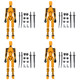thumbnail image 1 of 1 Juego de maniquí 3D de Robot multiarticulado móvil 13 figura de acción ( ) negro naranja, 1 of 4