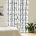 thumbnail image 3 of Ambesonne Floral 4-Panel Curtains, Simple Greyscale Botanical, 56"x95", Pale Grey and Coconut, 3 of 4