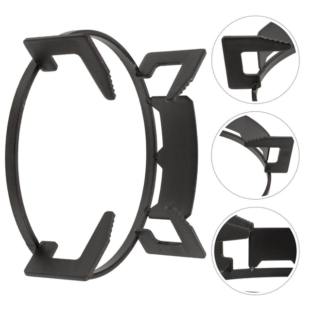 GARVALON Gas Cooker Rack Stove Pot Stand Heat Concentration Rustproof Cast Iron 1Set