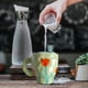 thumbnail image 3 of Tazas de café de , tazas, de desayuno, leche, agua, tazas de té, taza de la , cristalería, café en casa, regalo de cumpleaños Verde Macarena Tazas de café de cerámica, 3 of 8