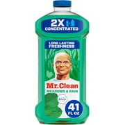 Mr. Clean 2X Concentrated Multi Surface Cleaner with Febreze Meadows & Rain Scent, All Purpose Cleaner, 41 fl oz