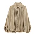 thumbnail image 1 of Chaqueta Xunger Puffed Bomber para mujer, color caqui, talla S, 1 of 4