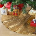 thumbnail image 1 of Christmas Tree Skirt 36 Inches Gold Tree Skirt Sequin Xmas Tree New Year Holiday Party Decorations, 1 of 6