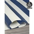 thumbnail image 6 of FH Home Outdoor Rug - Waterproof, Fade Resistant, Crease-Free - Premium Recycled Plastic - Striped - Patio, Deck, Porch, Balcony, Laundry Room - Brittany Stripe - Blue & White - 5 x 8 ft, 6 of 8